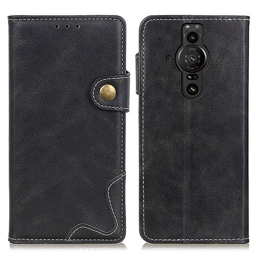 Leather Case Stands Flip Cover Holder D11Y for Sony Xperia PRO-I Black