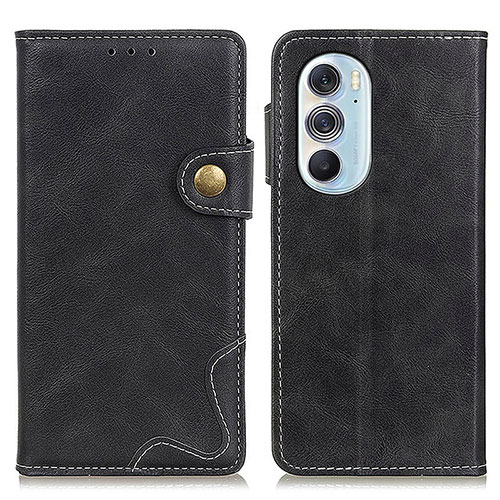 Leather Case Stands Flip Cover Holder DY01 for Motorola Moto Edge 30 Pro 5G Black