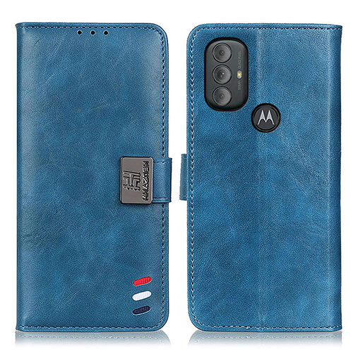 Leather Case Stands Flip Cover Holder DY01 for Motorola Moto G Play (2023) Blue