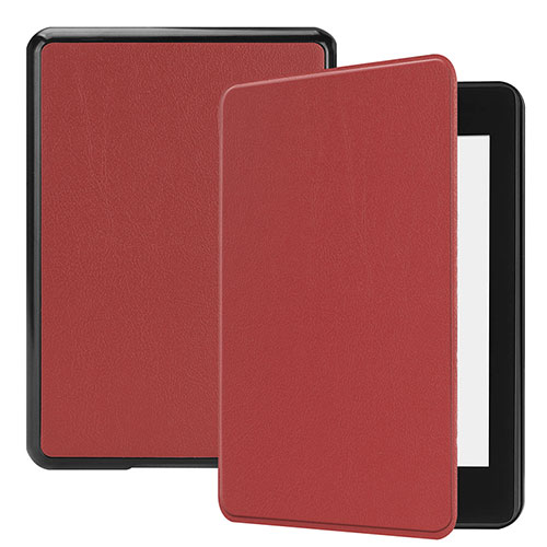 Leather Case Stands Flip Cover Holder for Amazon Kindle Paperwhite 6 inch Red Wine