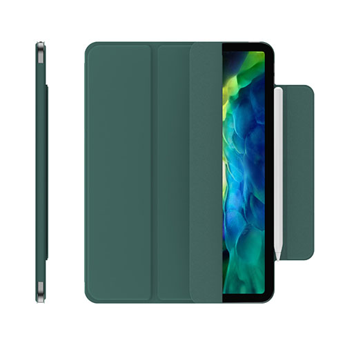 Leather Case Stands Flip Cover Holder for Apple iPad Pro 11 (2022) Green
