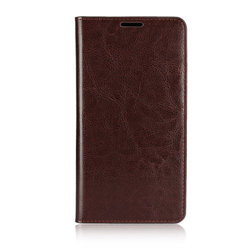 Leather Case Stands Flip Cover Holder for Asus Zenfone 2 Laser 6.0 ZE601KL Brown