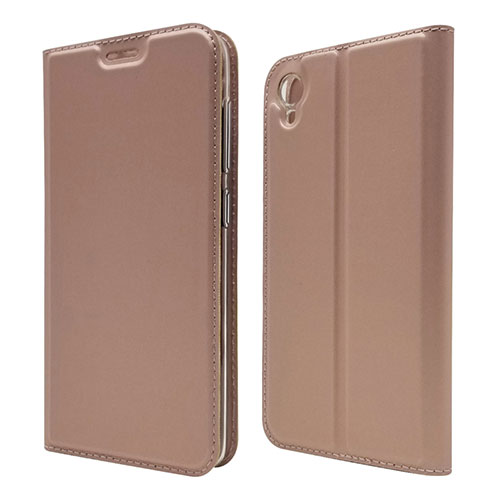 Leather Case Stands Flip Cover Holder for Asus ZenFone Live L1 ZA550KL Rose Gold