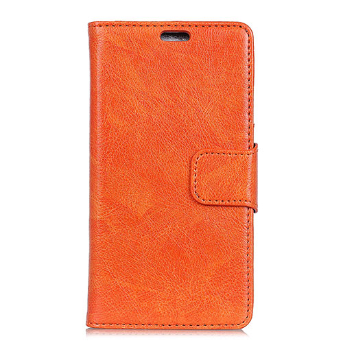 Leather Case Stands Flip Cover Holder for Doogee X60L Orange