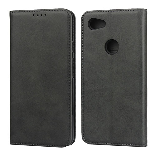 Leather Case Stands Flip Cover Holder for Google Pixel 3a Black