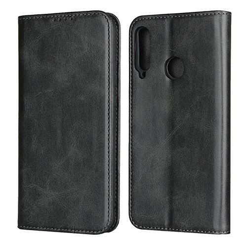 Leather Case Stands Flip Cover Holder for Huawei Honor 9C Black