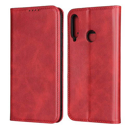 Leather Case Stands Flip Cover Holder for Huawei Honor 9C Red