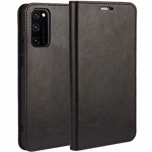 Leather Case Stands Flip Cover Holder for Huawei Honor V30 Pro 5G Black