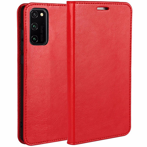 Leather Case Stands Flip Cover Holder for Huawei Honor V30 Pro 5G Red