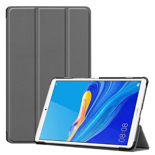 Leather Case Stands Flip Cover Holder for Huawei MediaPad M6 8.4 Gray