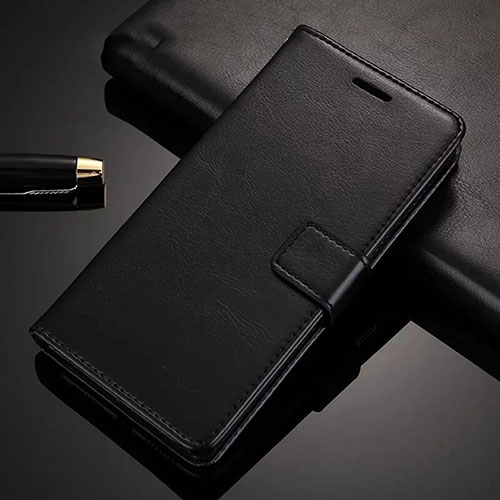 Leather Case Stands Flip Cover Holder for Huawei Nova 6 Black