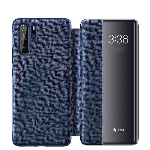 Leather Case Stands Flip Cover Holder for Huawei P30 Pro Blue