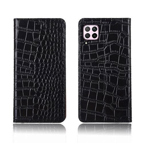 Leather Case Stands Flip Cover Holder for Huawei P40 Lite Black