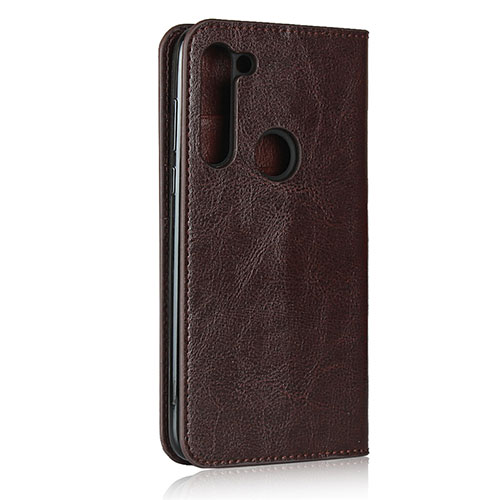 Leather Case Stands Flip Cover Holder for Motorola Moto G8 Power Brown