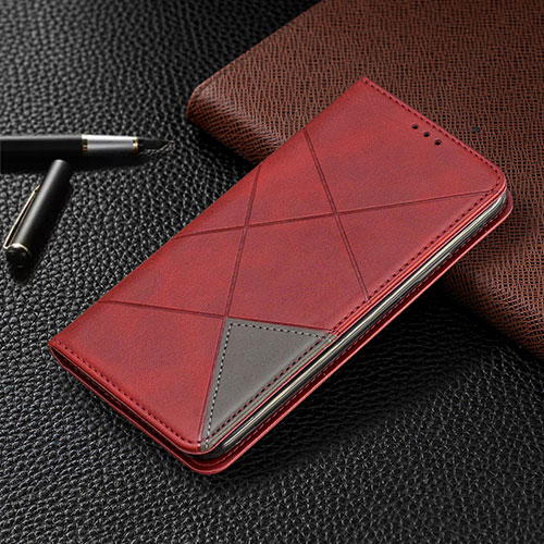 Leather Case Stands Flip Cover Holder for Nokia 1.3 Red