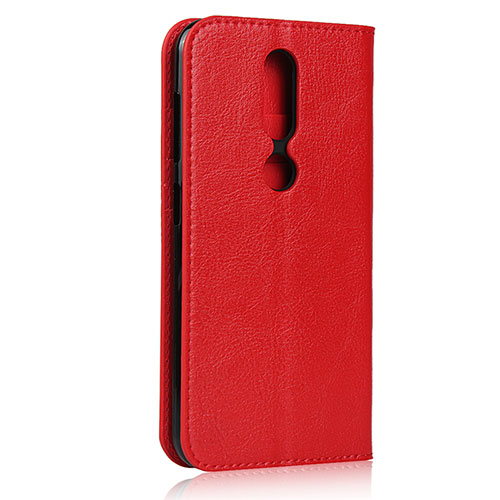 Leather Case Stands Flip Cover Holder for Nokia 4.2 Red