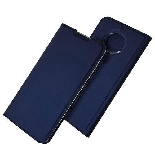 Leather Case Stands Flip Cover Holder for Nokia 6.2 Blue