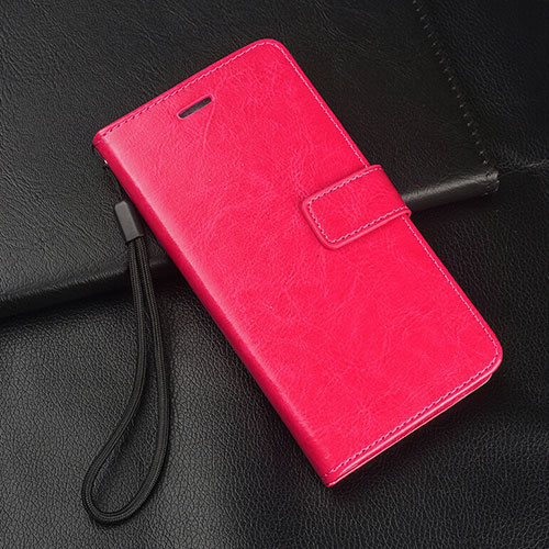 Leather Case Stands Flip Cover Holder for Oppo A11 Hot Pink