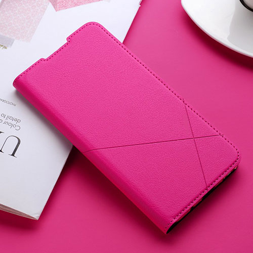 Leather Case Stands Flip Cover Holder for Oppo Reno2 Hot Pink