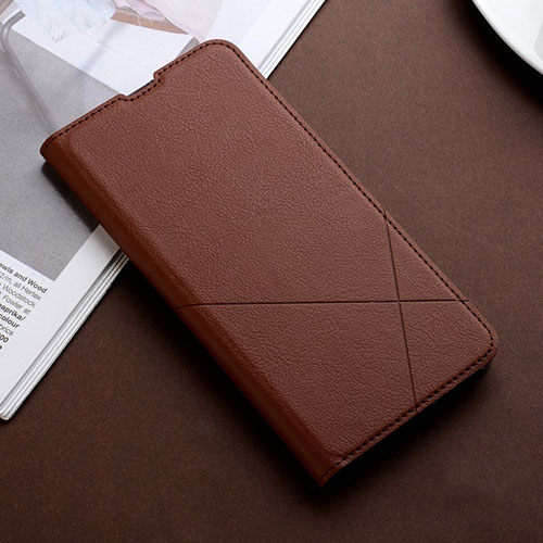 Leather Case Stands Flip Cover Holder for Oppo Reno2 Z Brown