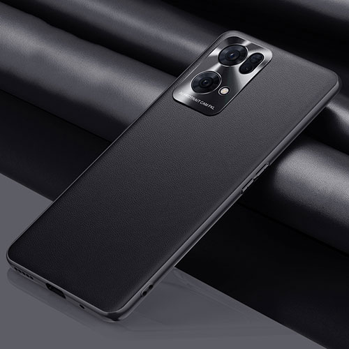 Leather Case Stands Flip Cover Holder for Oppo Reno7 Pro 5G Black