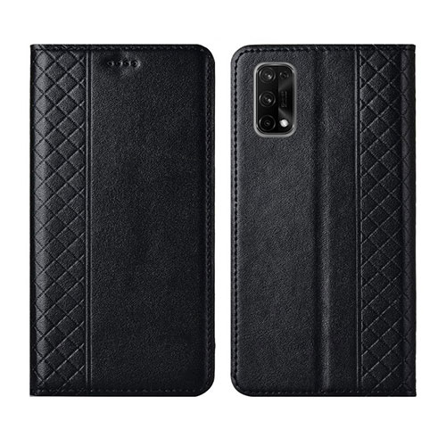 Leather Case Stands Flip Cover Holder for Realme V15 5G Black