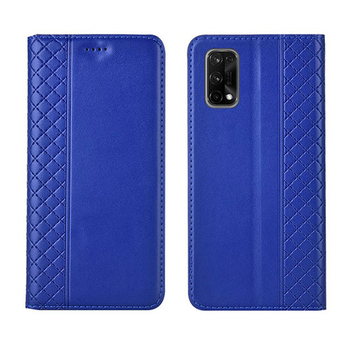 Leather Case Stands Flip Cover Holder for Realme V15 5G Blue