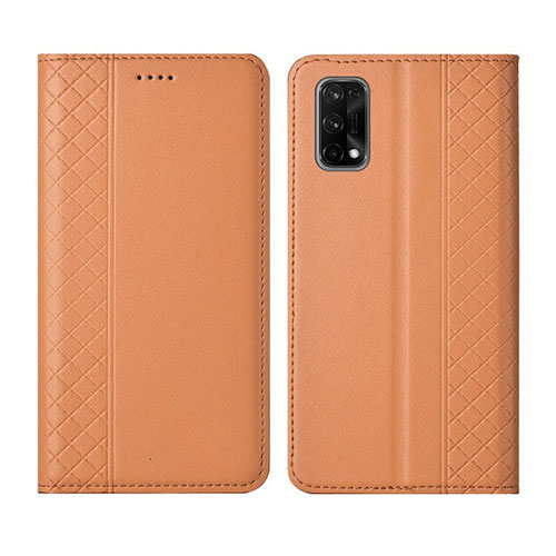 Leather Case Stands Flip Cover Holder for Realme V15 5G Orange