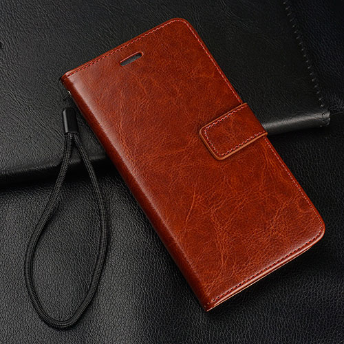 Leather Case Stands Flip Cover Holder for Realme X2 Pro Brown