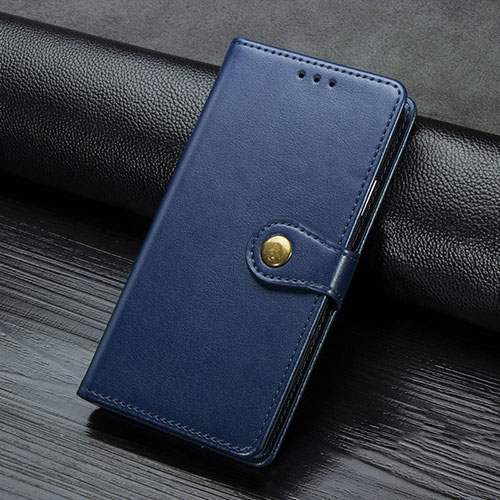 Leather Case Stands Flip Cover Holder for Samsung Galaxy A21s Blue