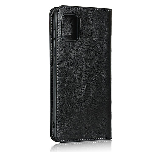 Leather Case Stands Flip Cover Holder for Samsung Galaxy A31 Black