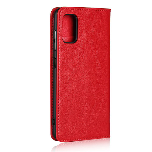 Leather Case Stands Flip Cover Holder for Samsung Galaxy A41 Red