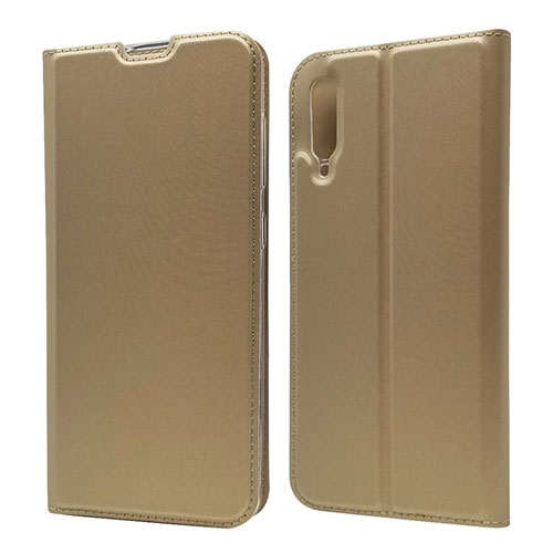 Leather Case Stands Flip Cover Holder for Samsung Galaxy A70S Gold