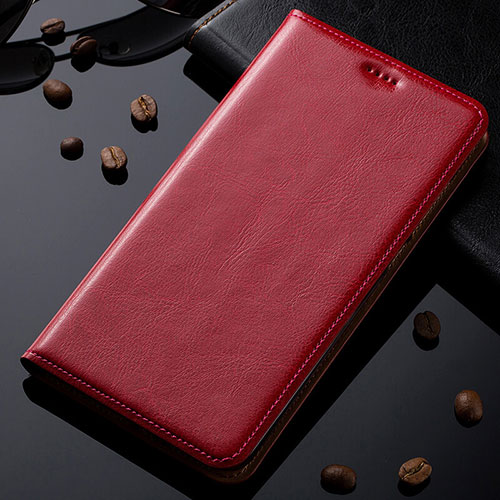 Leather Case Stands Flip Cover Holder for Samsung Galaxy A81 Red