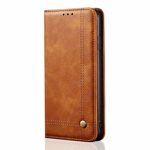 Leather Case Stands Flip Cover Holder for Samsung Galaxy M31 Orange