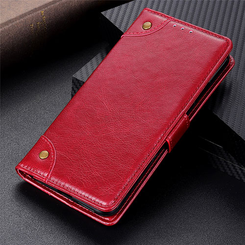 Leather Case Stands Flip Cover Holder for Samsung Galaxy M31s Red