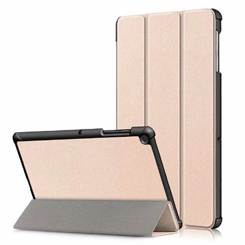 Leather Case Stands Flip Cover Holder for Samsung Galaxy Tab S5e Wi-Fi 10.5 SM-T720 Gold