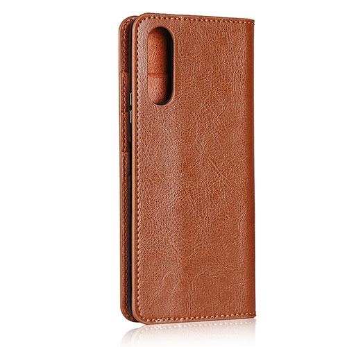 Leather Case Stands Flip Cover Holder for Sony Xperia 10 II Orange