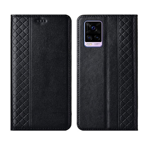 Leather Case Stands Flip Cover Holder for Vivo V20 Pro 5G Black