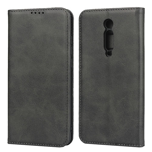 Leather Case Stands Flip Cover Holder for Xiaomi Mi 9T Black