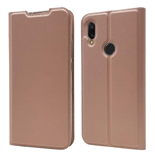 Leather Case Stands Flip Cover Holder for Xiaomi Redmi 7 Rose Gold