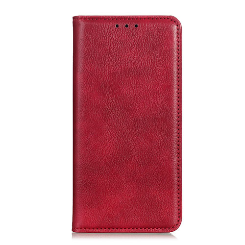 Leather Case Stands Flip Cover Holder for Xiaomi Redmi 9 Prime India Red