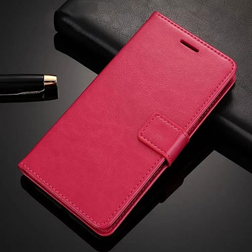 Leather Case Stands Flip Cover Holder for Xiaomi Redmi Note 8 Pro Red