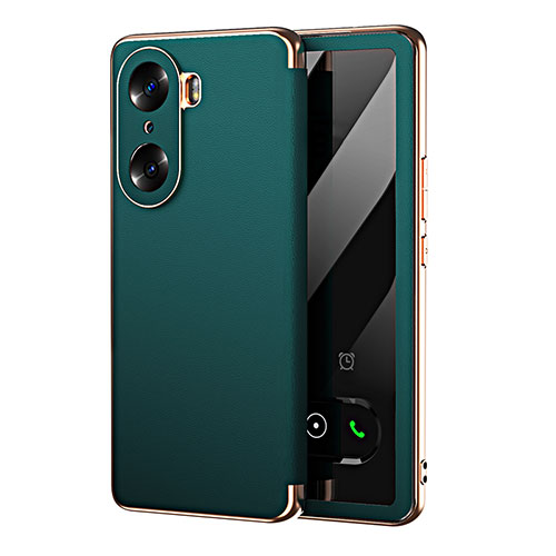 Leather Case Stands Flip Cover Holder GS1 for Huawei Honor 60 Pro 5G Green