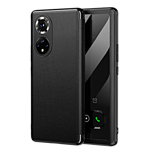 Leather Case Stands Flip Cover Holder GS1 for Huawei Nova 9 Black