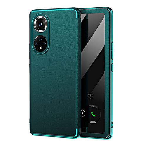 Leather Case Stands Flip Cover Holder GS1 for Huawei Nova 9 Green