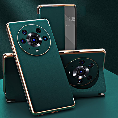 Leather Case Stands Flip Cover Holder GS2 for Huawei Honor Magic3 Pro 5G Green