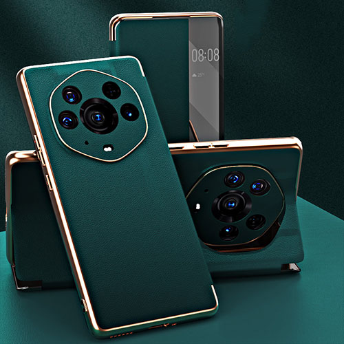 Leather Case Stands Flip Cover Holder GS2 for Huawei Honor Magic3 Pro+ Plus 5G Green