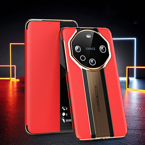 Leather Case Stands Flip Cover Holder GS4 for Huawei Mate 60 Pro+ Plus Red