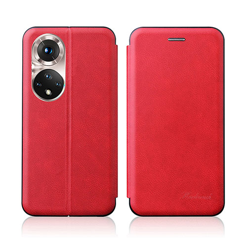 Leather Case Stands Flip Cover Holder H01D for Huawei Nova 9 Red